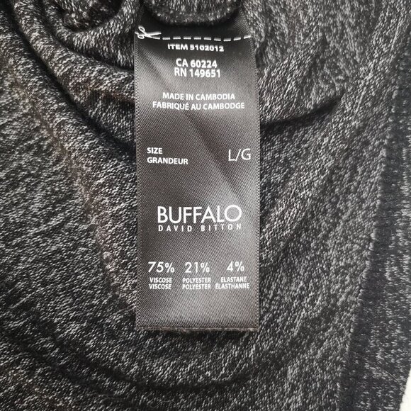 Buffalo David Bitton Ladies Size Large Black & Grey Lightweight Sweater - Picture 4 of 9